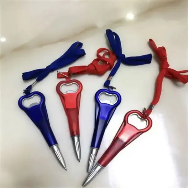 3-in-1 Bottle Opener Pen with Lanyard