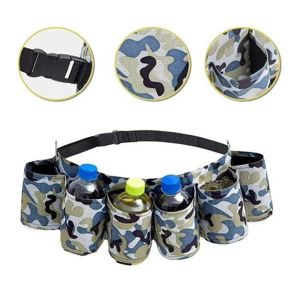Camouflage 6 Beer Belt Bag Beverage Cans Holder Carrier