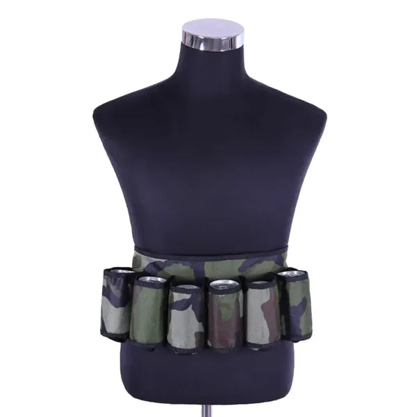 Camouflage 6 Beer Belt Bag Beverage Cans Holder Carrier