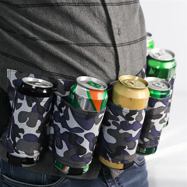 Camouflage 6 Beer Belt Bag Beverage Cans Holder Carrier