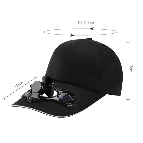 Solar Powered Fan Cap with Sun Protection