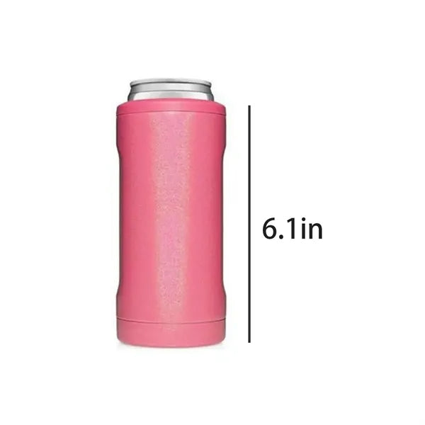 12Oz. Slim Can Cooler Insulated Stainless Steel Holder