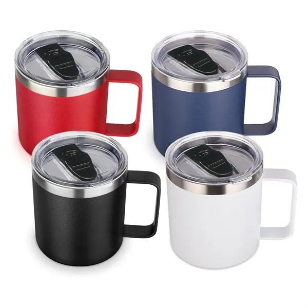 12Oz. Double Wall Insulated Coffee Mug with Handle and Lid