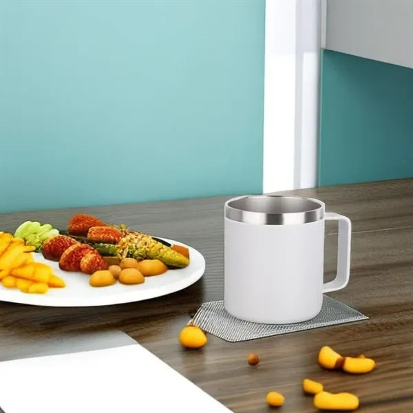 12Oz. Double Wall Insulated Coffee Mug with Handle and Lid