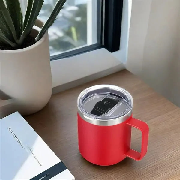 12Oz. Double Wall Insulated Coffee Mug with Handle and Lid