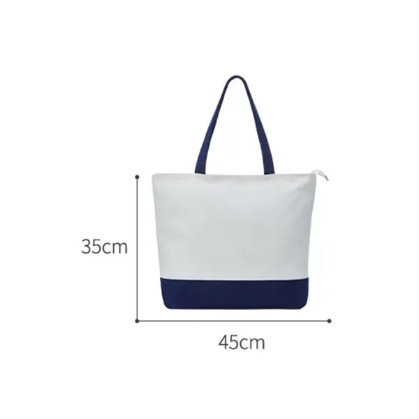 Canvas Tote Bag with Contrast Base