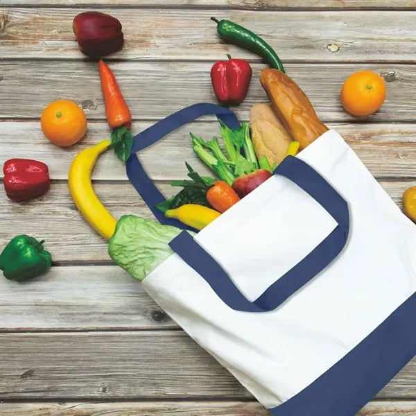 Canvas Tote Bag with Contrast Base