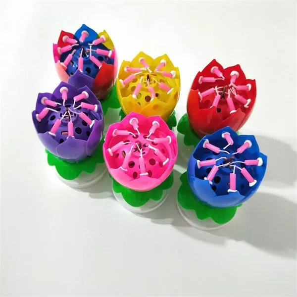 Lotus flower birthday candles