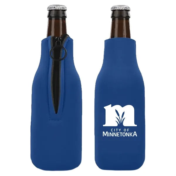 Neoprene 12 OZ. Bottle Cooler w/Zipper
