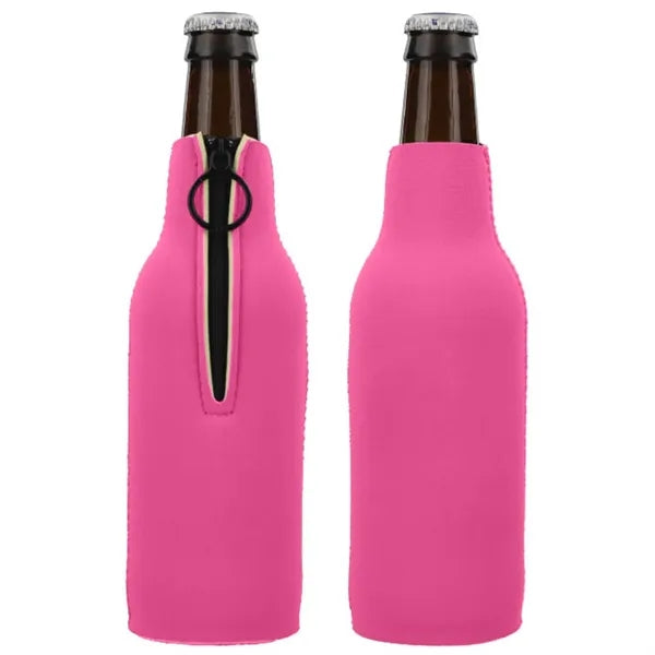 Neoprene 12 OZ. Bottle Cooler w/Zipper