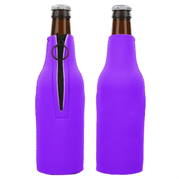 Neoprene 12 OZ. Bottle Cooler w/Zipper