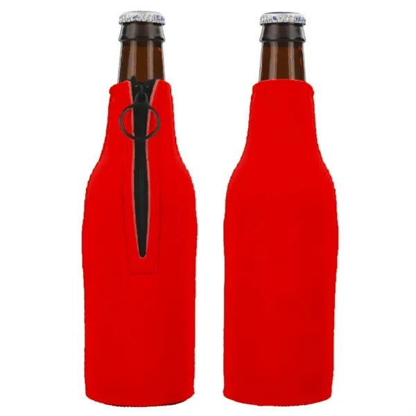 Neoprene 12 OZ. Bottle Cooler w/Zipper