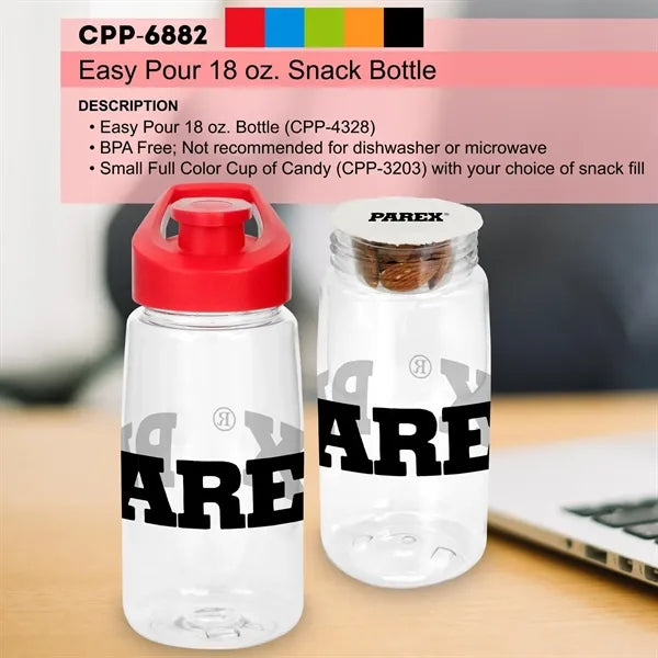 Easy Pour 18 oz. Recycled Snack Bottle