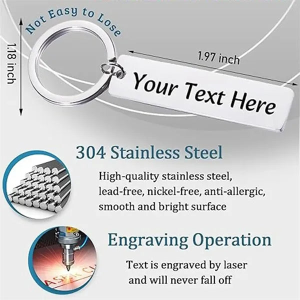 Double-sided Keychain Stainless Steel