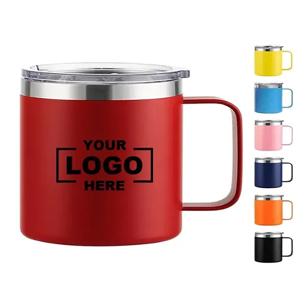 14 OZ Stainless Steel Insulated Coffee Mug With Lid