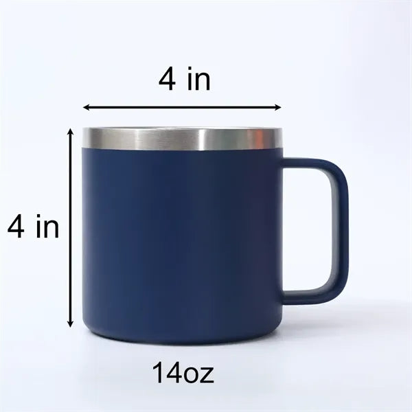 14 OZ Stainless Steel Insulated Coffee Mug With Lid