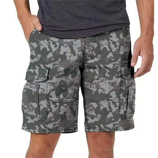 Men's Cargo Workwear Shorts with Multi - Pocket Design