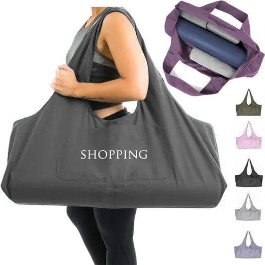 Travel Yoga Mat Canvas Tote Bag