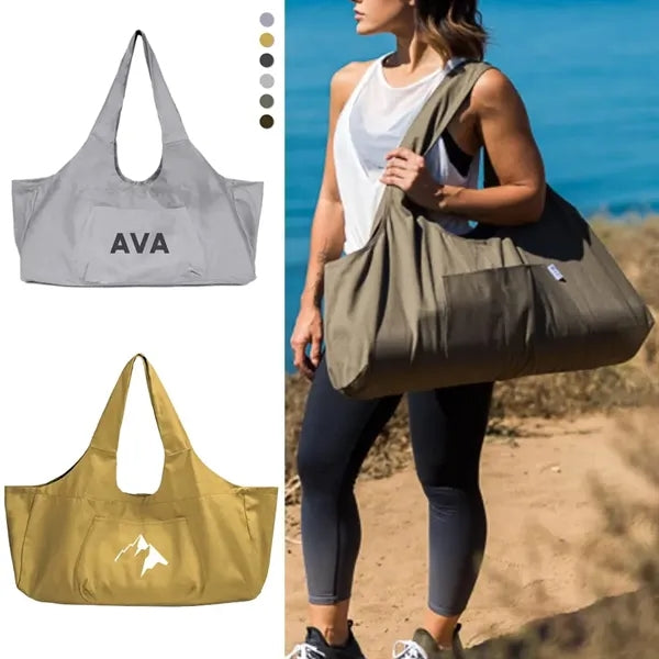 Travel Yoga Mat Canvas Tote Bag
