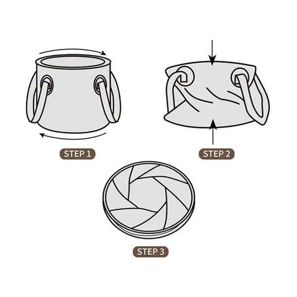 Portable 5 Gallon Collapsible Foldable Bucket Container