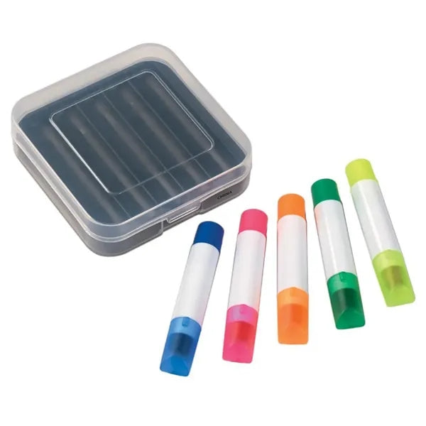 5 Piece Highlighter Marker Set in Clear Case