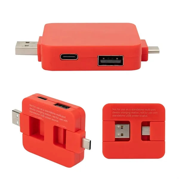 4-Port USB Hub with Flip Plug