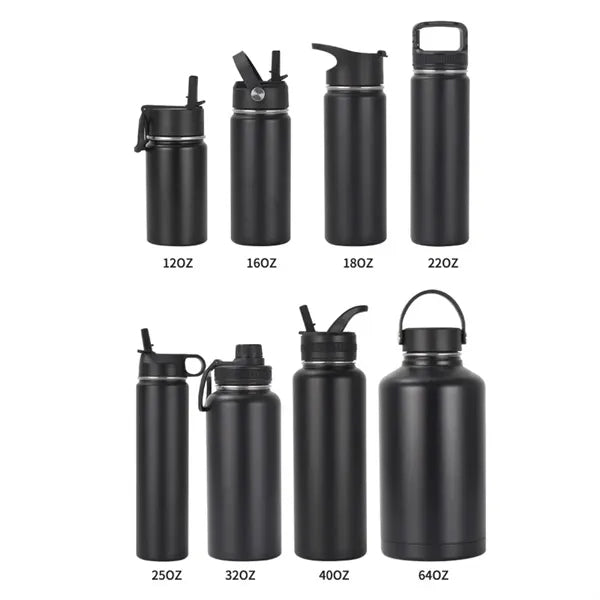 12oz Stainless Steel Insulated Sports Water Bottle