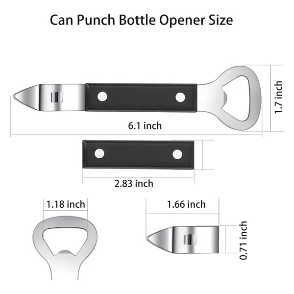 Stainless Steel Can Punch Bottle Opener