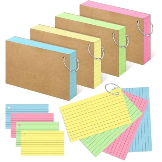 Colored Index Cards with Ring