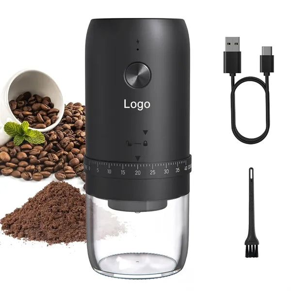 Portable Electric Coffee Grinder with Adjustable Settings