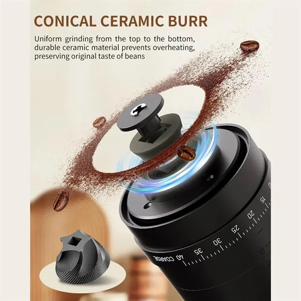 Portable Electric Coffee Grinder with Adjustable Settings