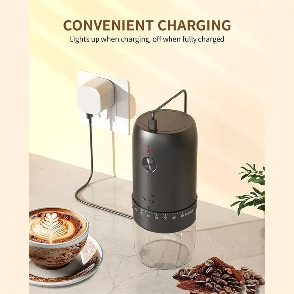 Portable Electric Coffee Grinder with Adjustable Settings