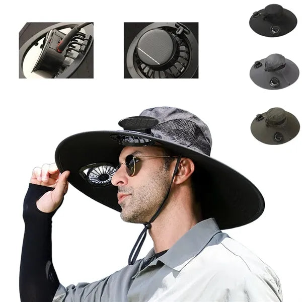 Lightweight Cooling Sun Hat with Fan