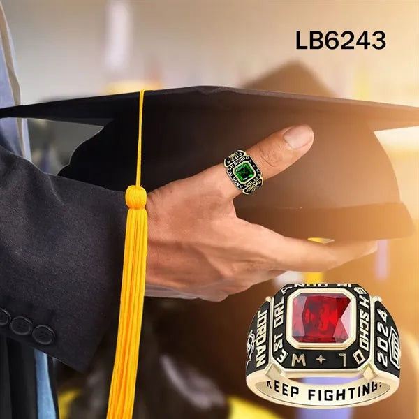 Metal Class Rings Champion Graduation Souvenir Gift