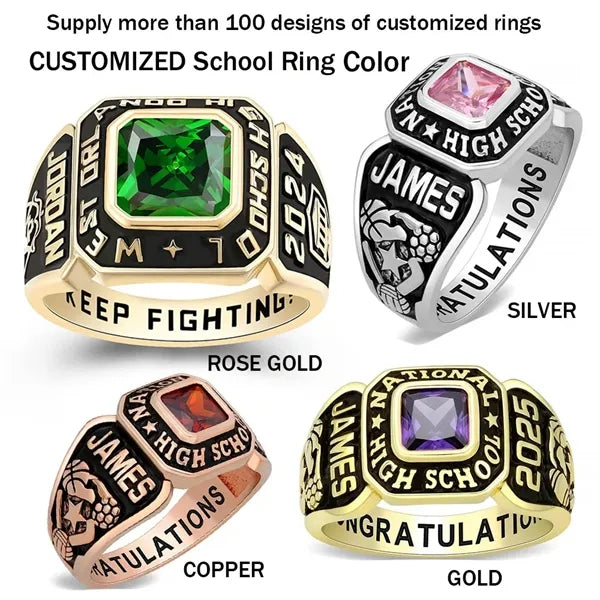 Metal Class Rings Champion Graduation Souvenir Gift