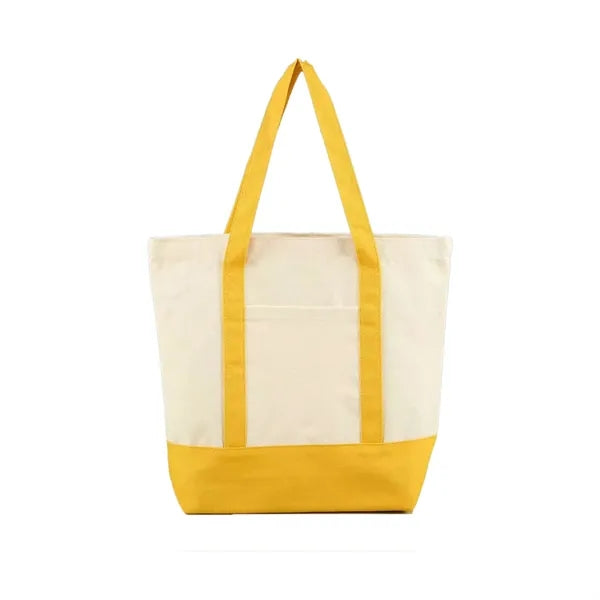 Canvas Tote Bag W/ Side Pocket