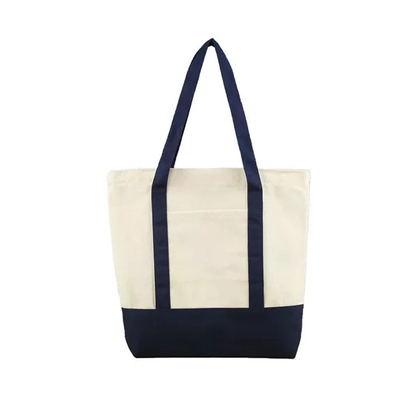 Canvas Tote Bag W/ Side Pocket