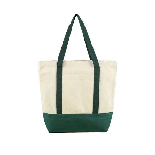 Canvas Tote Bag W/ Side Pocket