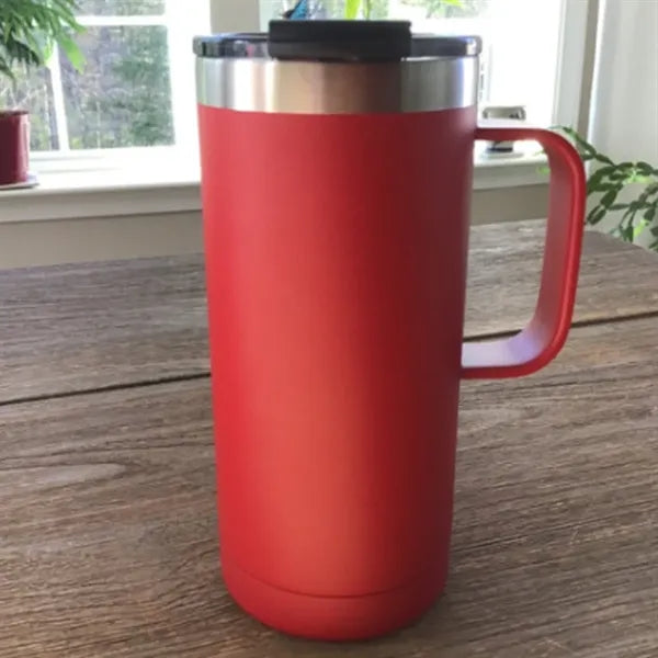 Double Wall Insulated Mugs with Handle and Lid Bottle