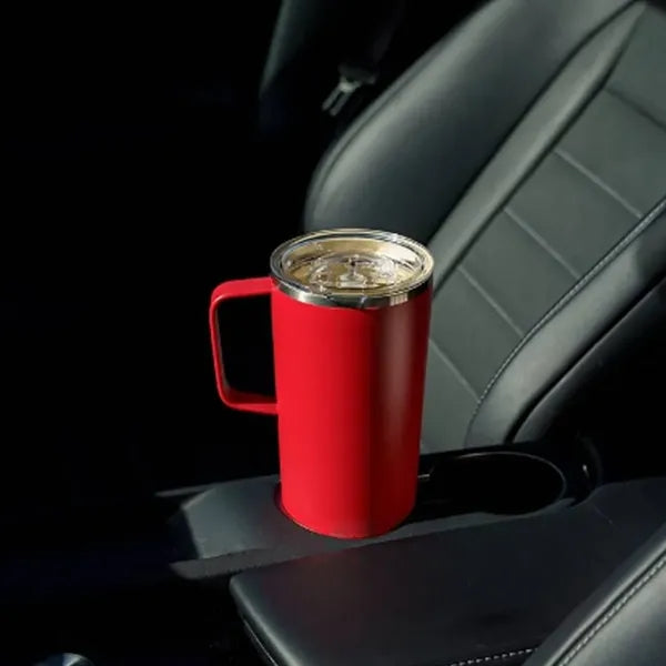 Double Wall Insulated Mugs with Handle and Lid Bottle