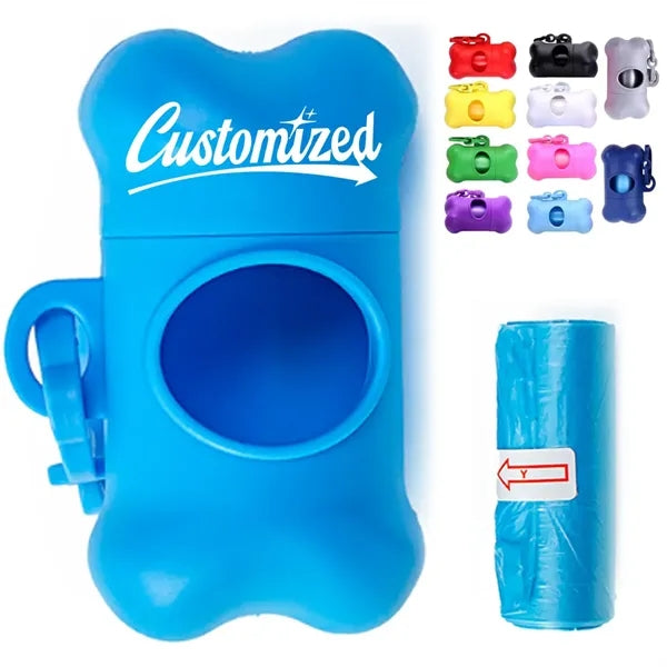 Bone Shaped Dog Waste Bag Dispenser with Clip