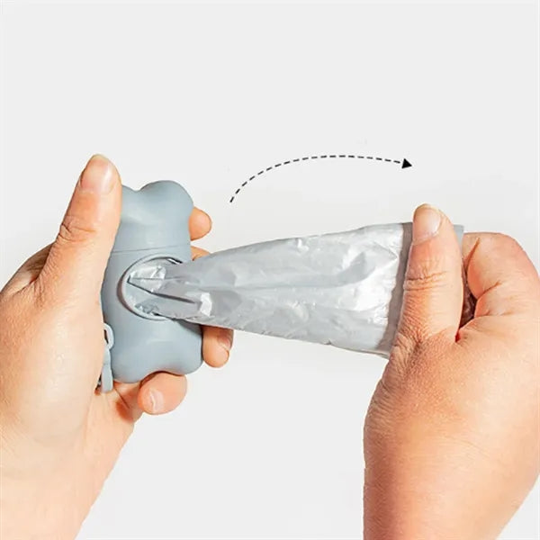 Bone Shaped Dog Waste Bag Dispenser with Clip