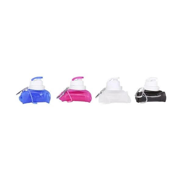 16.9oz Foldable Silicone Sports Bottle For Outdoor And Trave