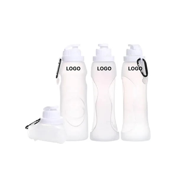 16.9oz Foldable Silicone Sports Bottle For Outdoor And Trave