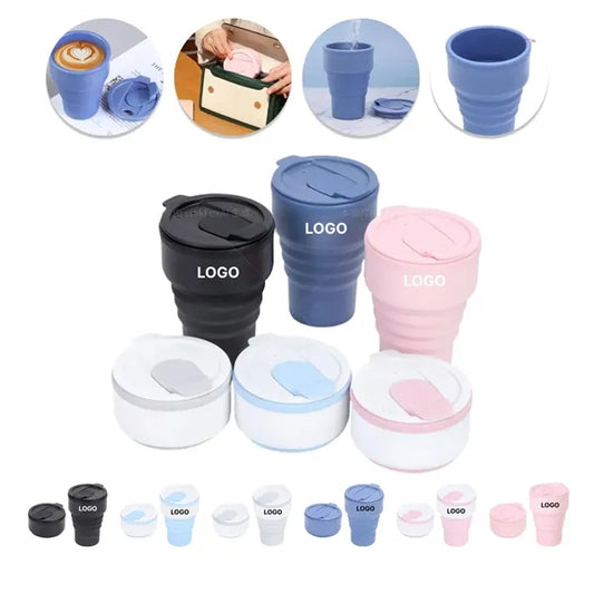 12.6oz Foldable Silicone Coffee Cup With Anti-scald ring