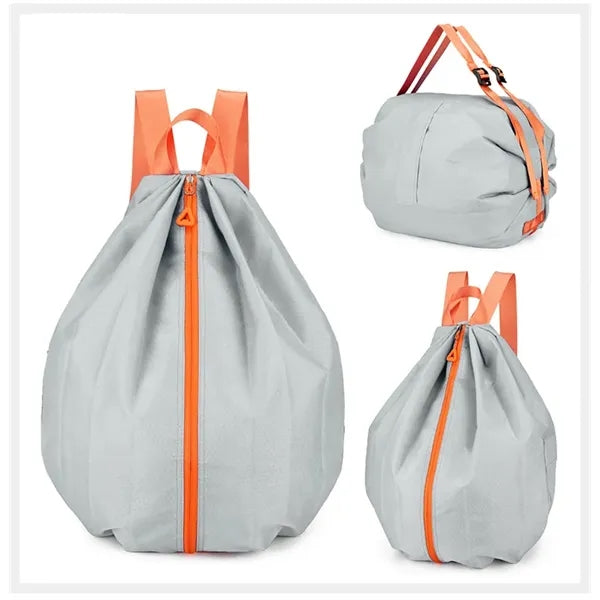 2-in-1 Compact Travel Bag Convertible Daypack Tote Backpack