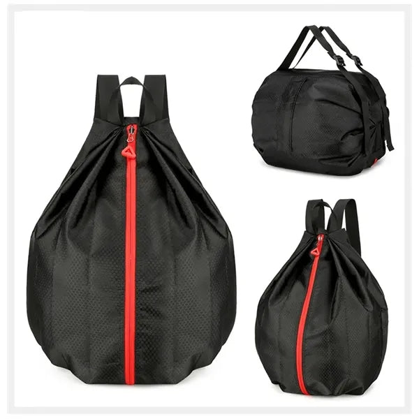 2-in-1 Compact Travel Bag Convertible Daypack Tote Backpack