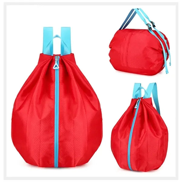 2-in-1 Compact Travel Bag Convertible Daypack Tote Backpack