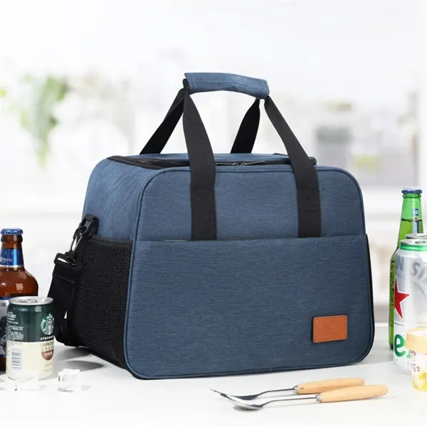 Insulated Picnic Lunch Cooler Tote Bag with Shoulder Strap