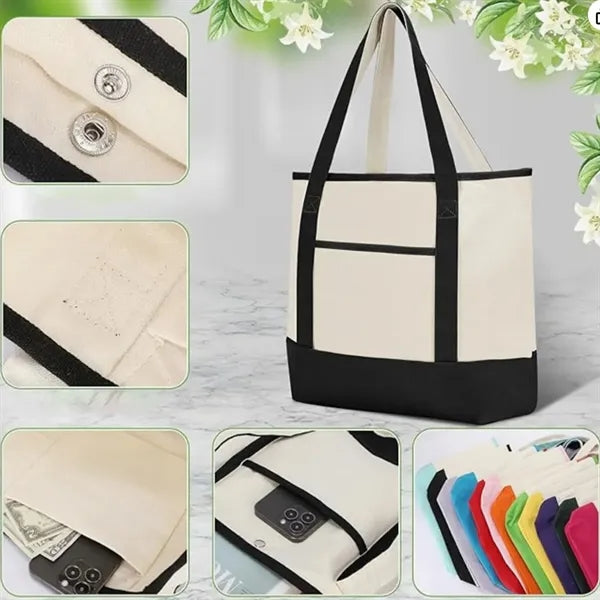 Canvas Boat Tote Bag with Logo Imprint